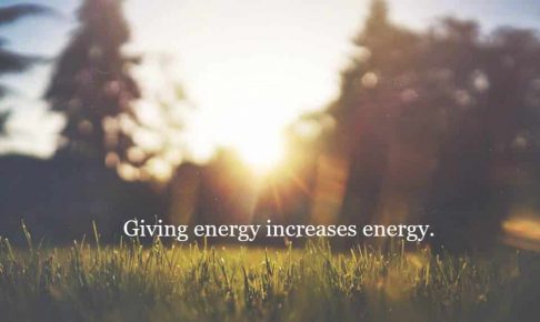 giving energy increases enegy
